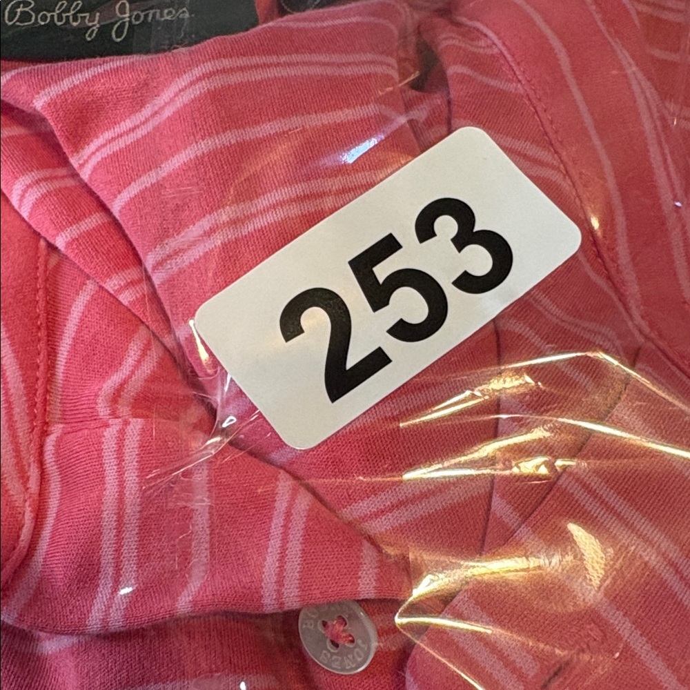 Bobby Jones Men’s pink and white golf Polo Shirt – Size Medium - Picture 11 of 11
